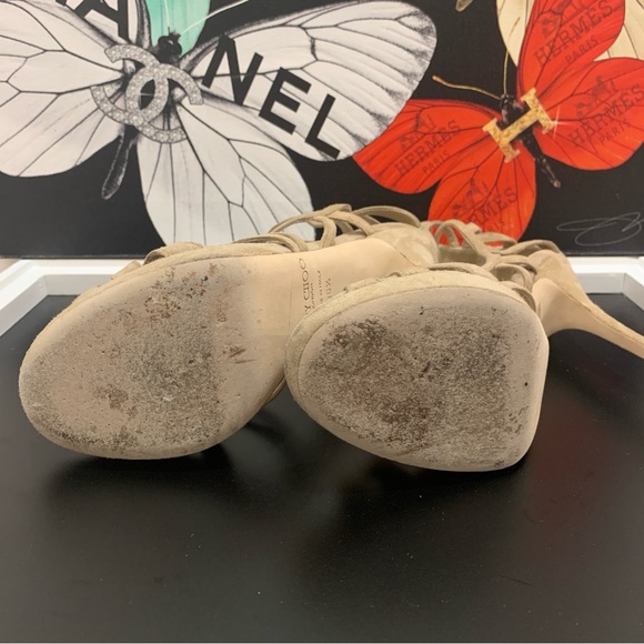 Jimmy Choo Ontario Suede Platform Heels - Picture 13 of 13